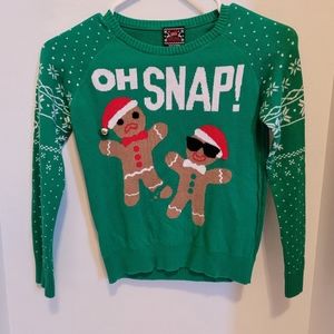 Girls OH SNAP Christmas Sweater